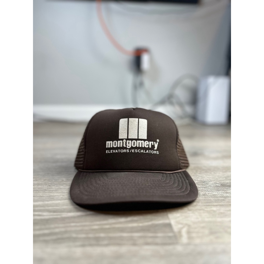 Vintage Montgomery Trucker Hat Cap Brown One Size